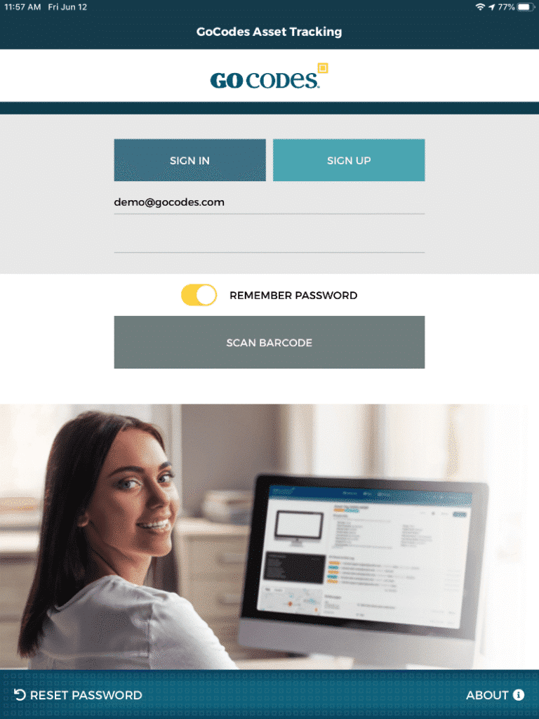GoCodes Asset Tracking dashboard