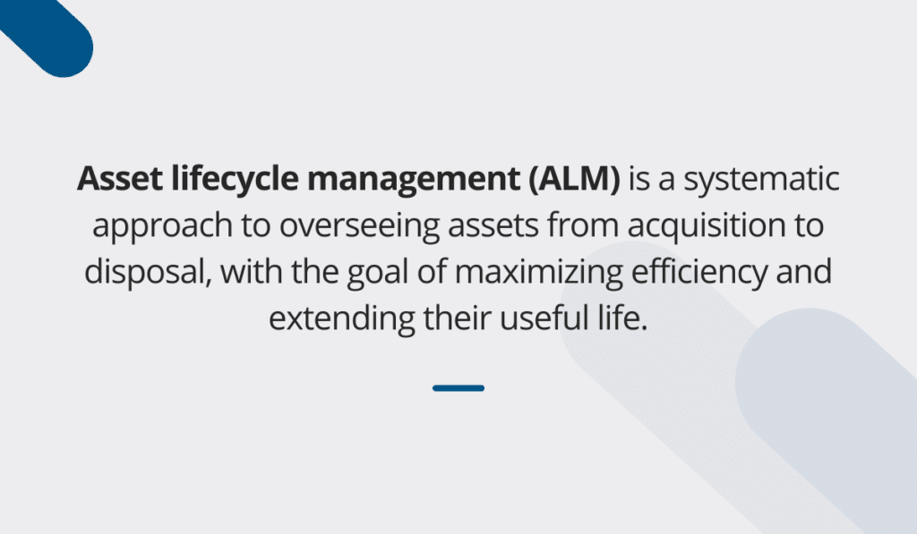Text definition of Asset Lifecycle Management