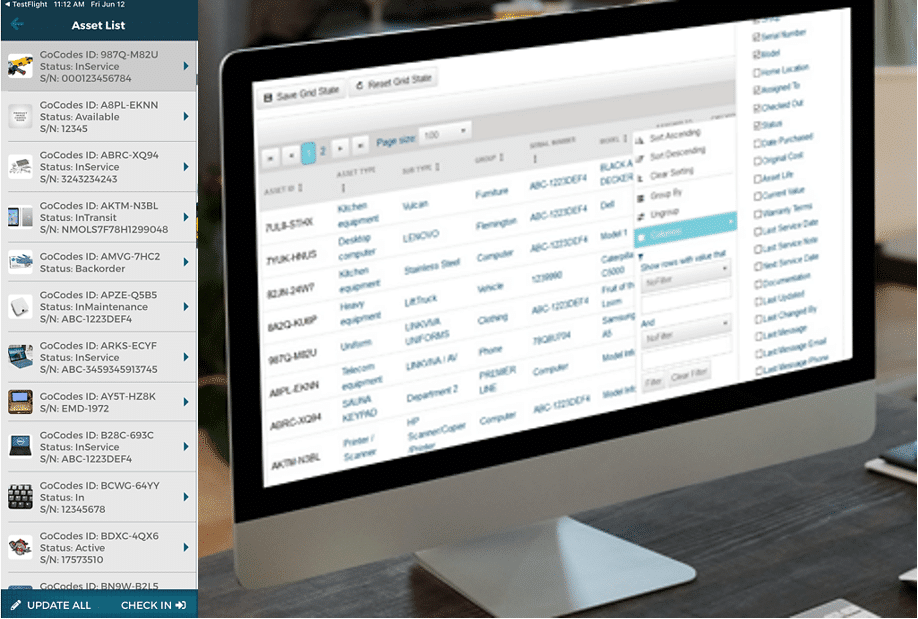 GoCodes Asset Tracking product screenshot