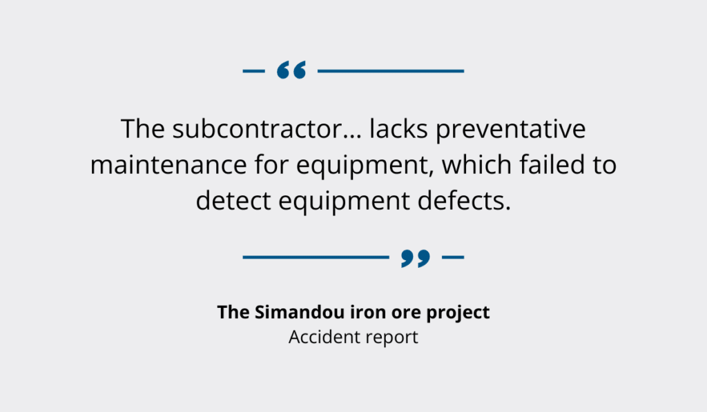 A statement from an accident report