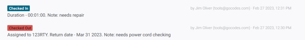 gocodes system notes screenshot