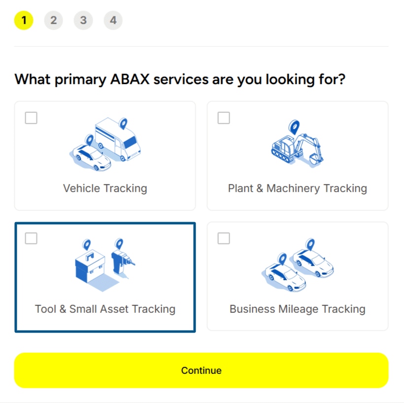 ABAX dashboard