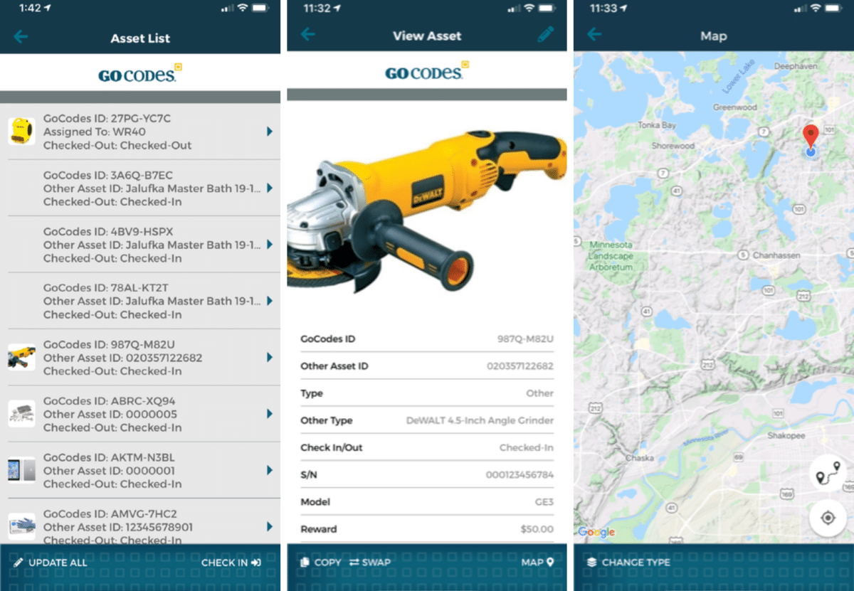 GoCodes Asset Tracking app setup process
