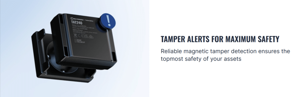 TAT240 tracking device with magnetic tamper detection for enhanced asset protection