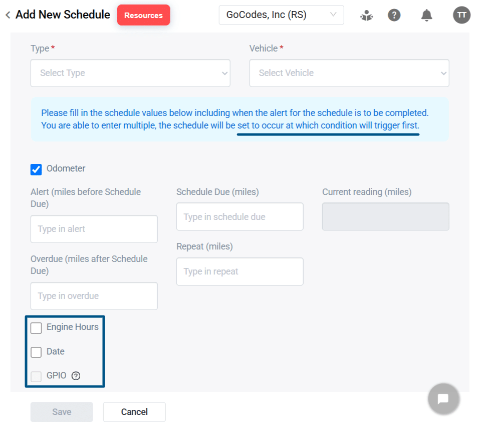 GoCodes Asset Tracking dashboard
