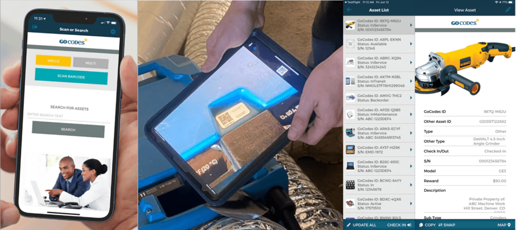 GoCodes Asset Tracking product screenshot